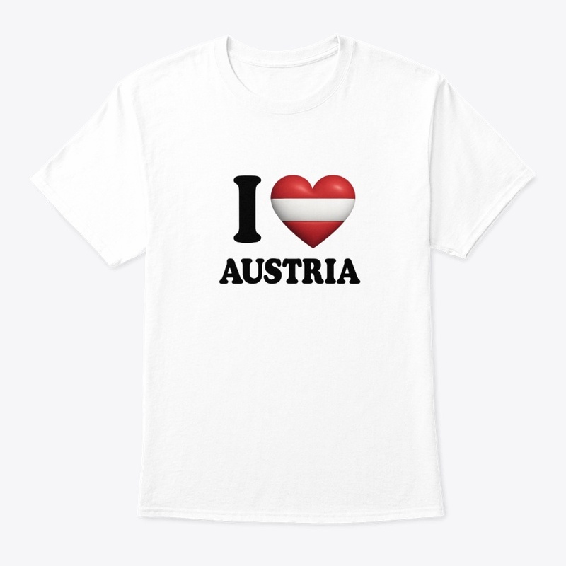 I Love Austria Heart Flag Design