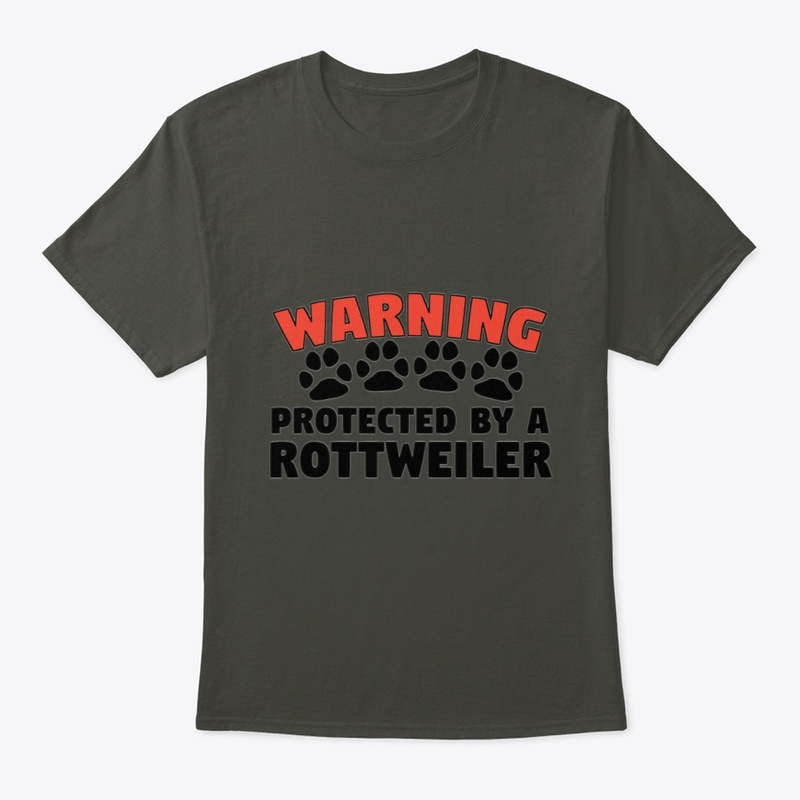 Warning protected by a Rottweiler