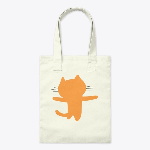 Cat Hug Natural T-Shirt Front