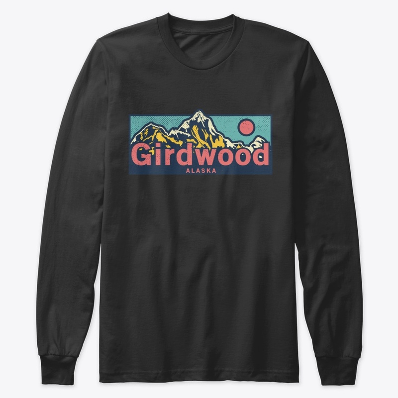 Retro Girdwood Alaska Mountain Graphic T