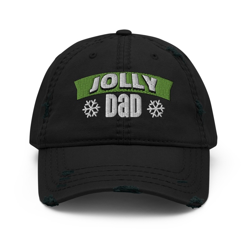 Jolly Dad Distressed Christmas Hat