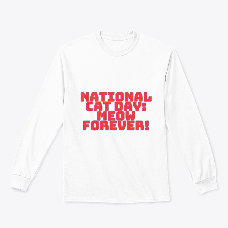 National Cat Day T-Shirt Design