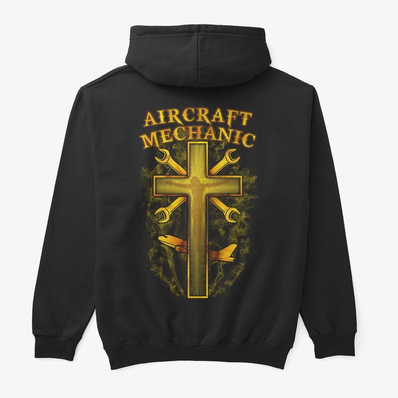 Aircraft Mechanic Cross Hoodie
