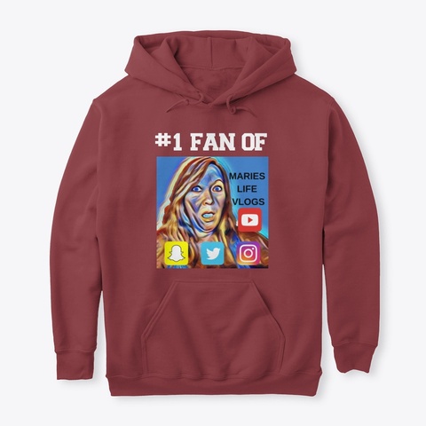 # 1 Fan Maroon T-Shirt Front