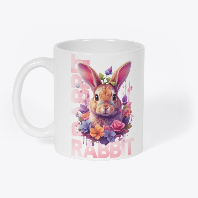 Rabbit and Rose Flower