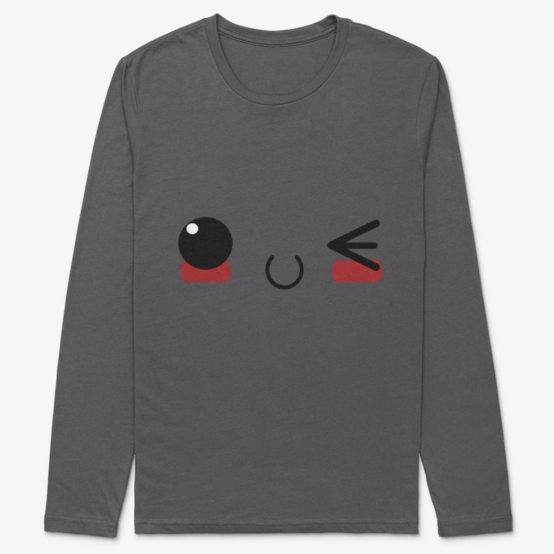 Kawaii japanese anime face design: lucky