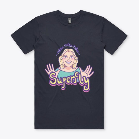 Super Flys Navy T-Shirt Front