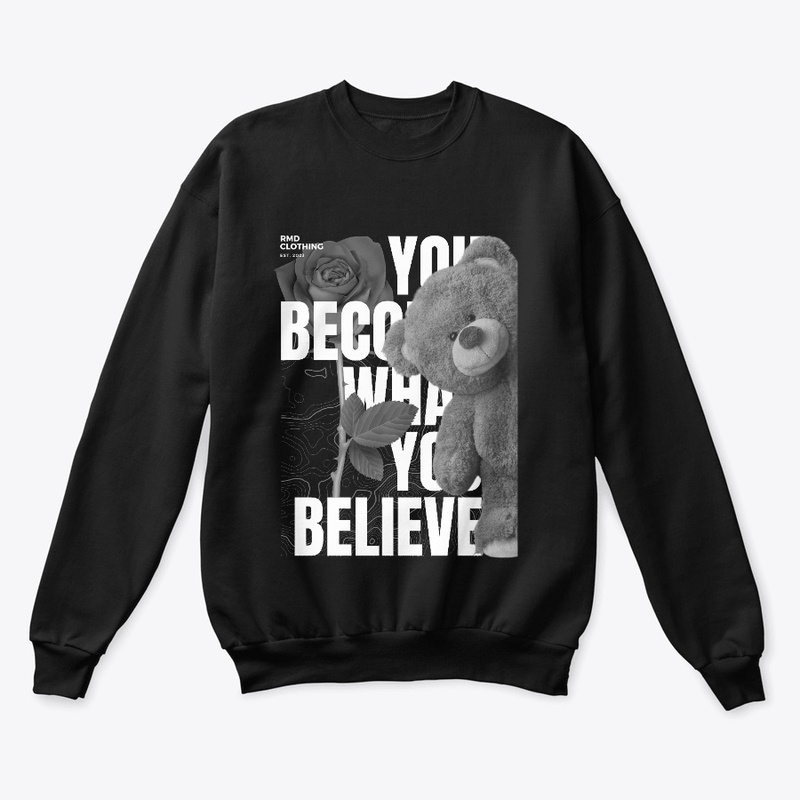 Black And with typography Design Bear