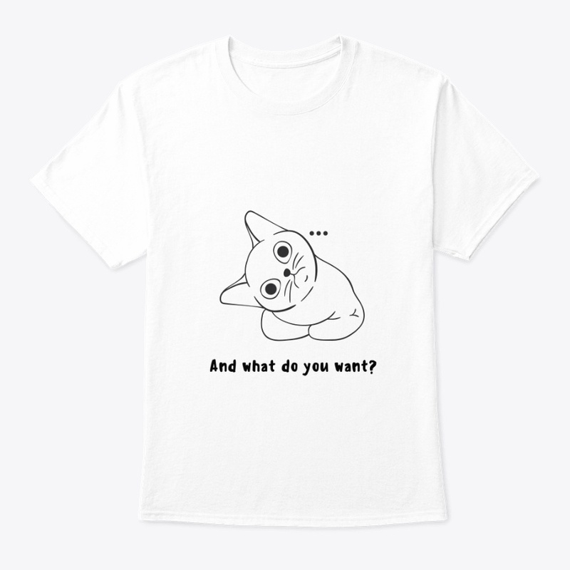 Black illutrated cat printed design 