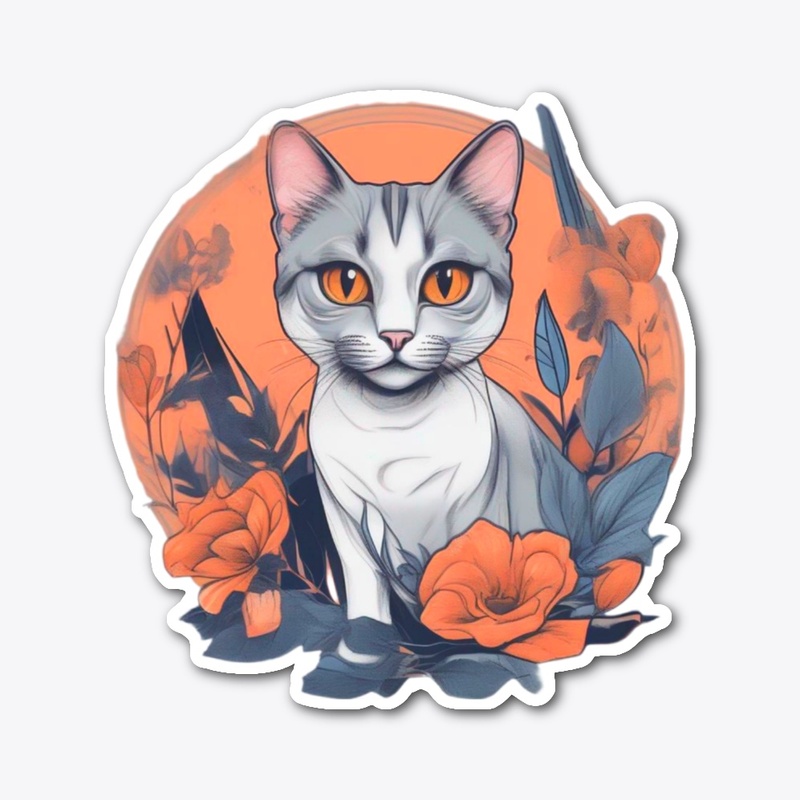 Orange blossomed Cat