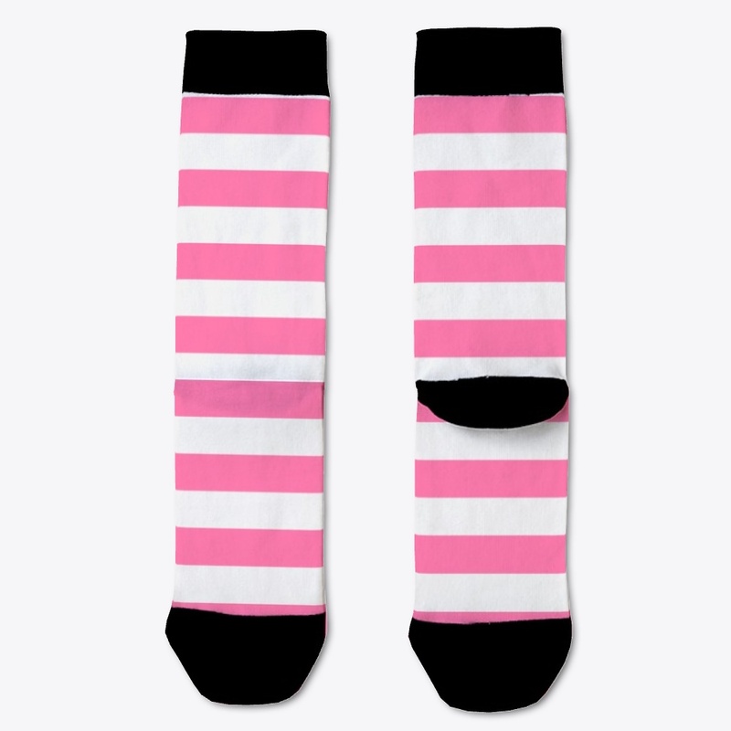 Pink Striped T Shirt [ Unisex]