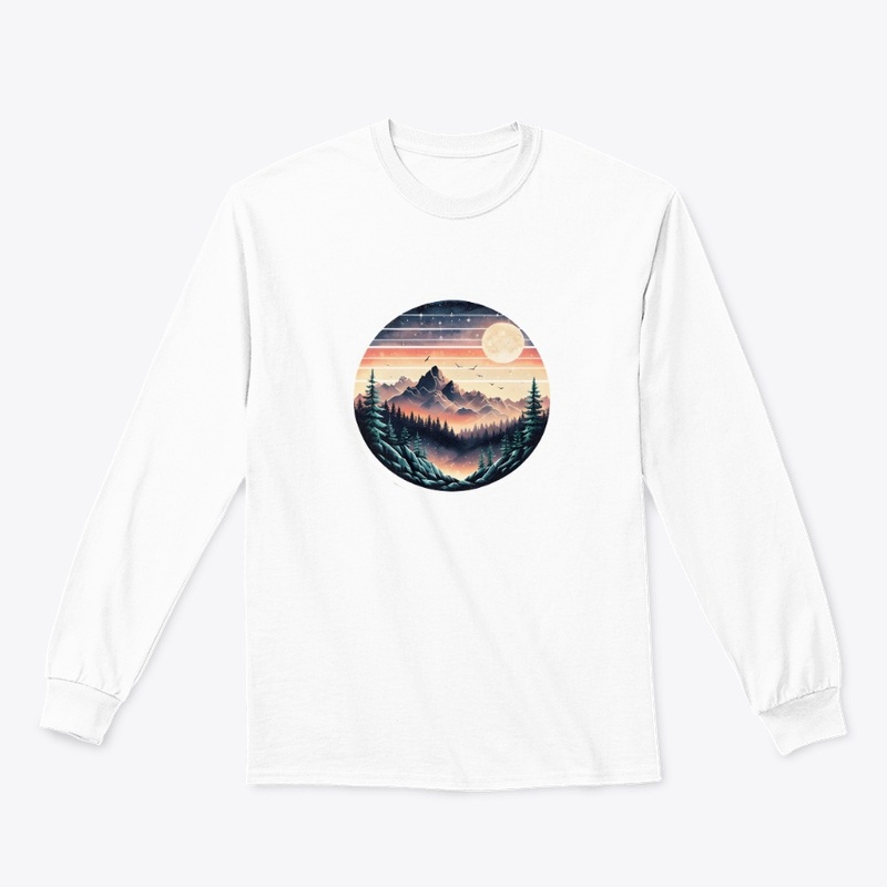 Retro 80s Gradient Sunset Sticker.