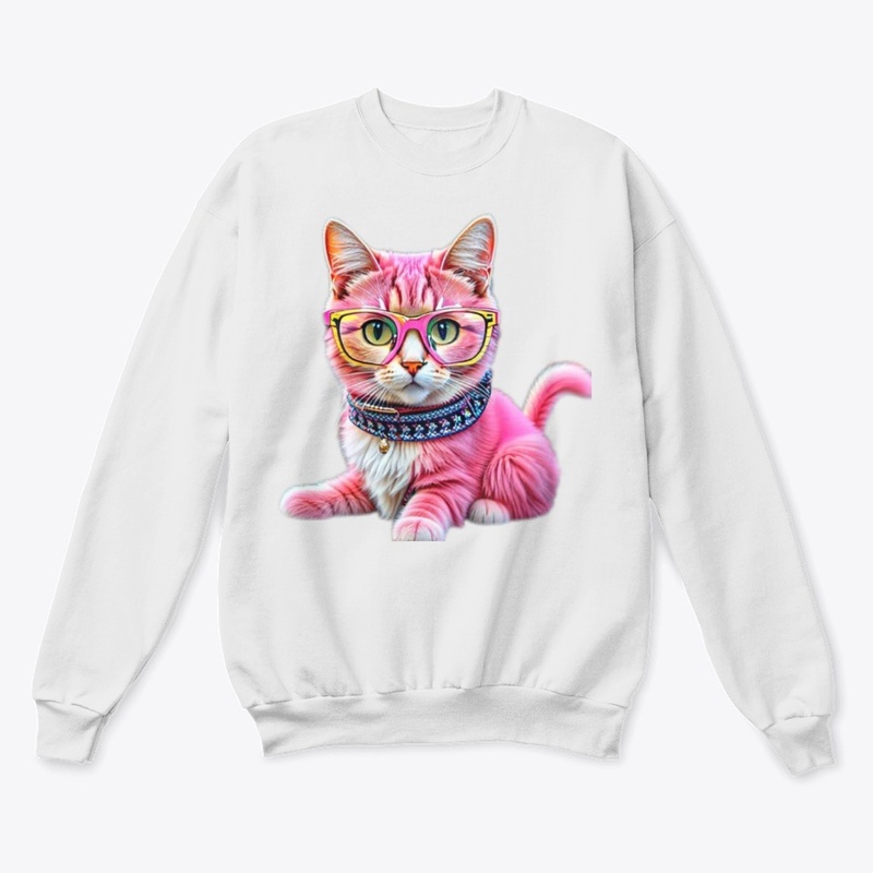 Pink Cat in Shades Tee: Feline Fab!