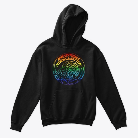 Kids Hoodie Black T-Shirt Front