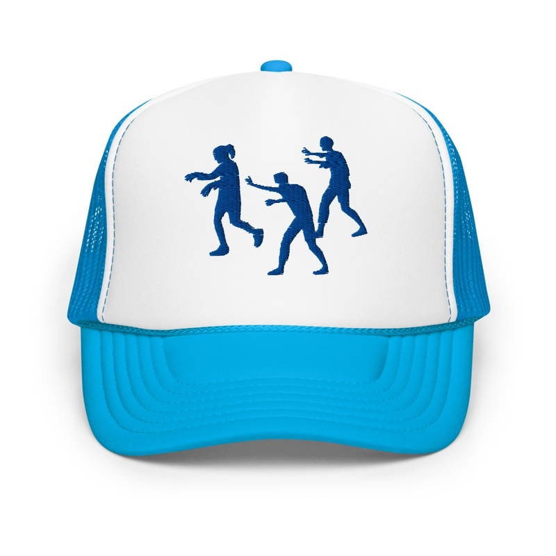 Three Zombies Trucker - Blue