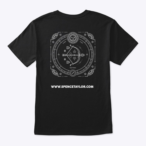 Sagittarius  Black T-Shirt Back