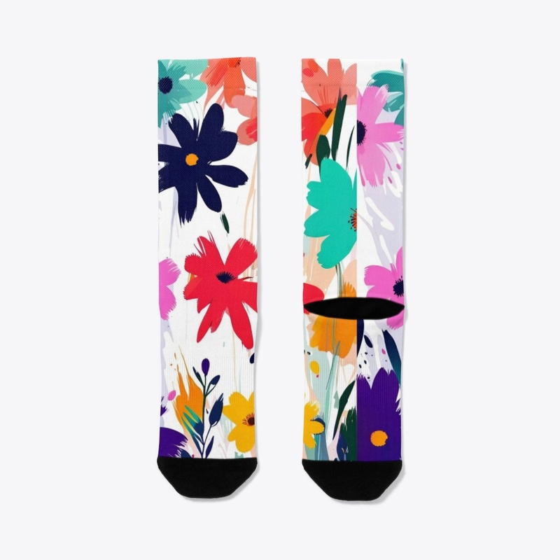 Colorful Vibrant Flowers Pattern Design