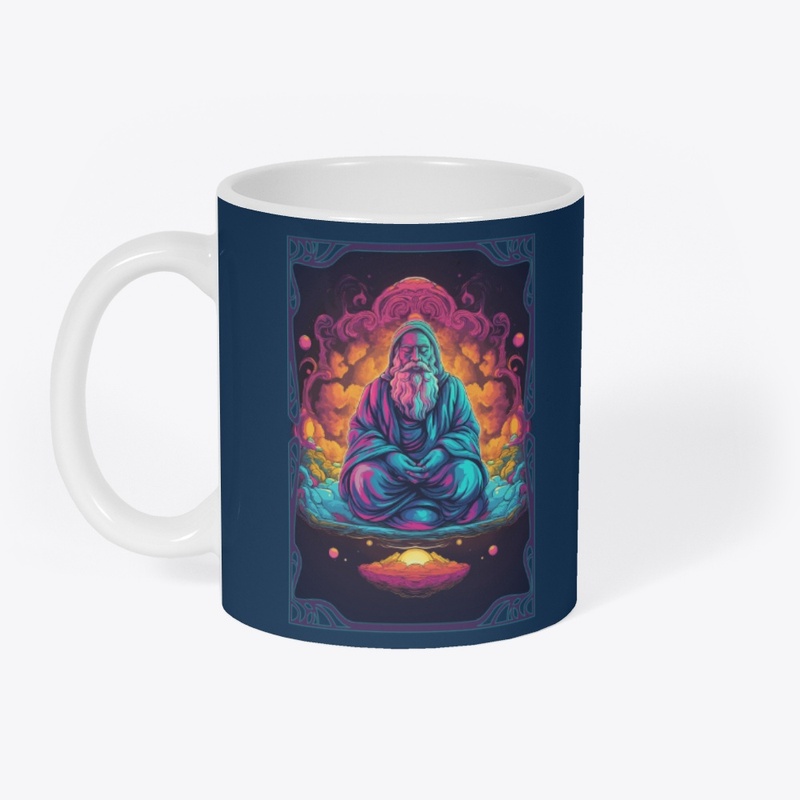 Trippy Celestial Monk/Buddha print