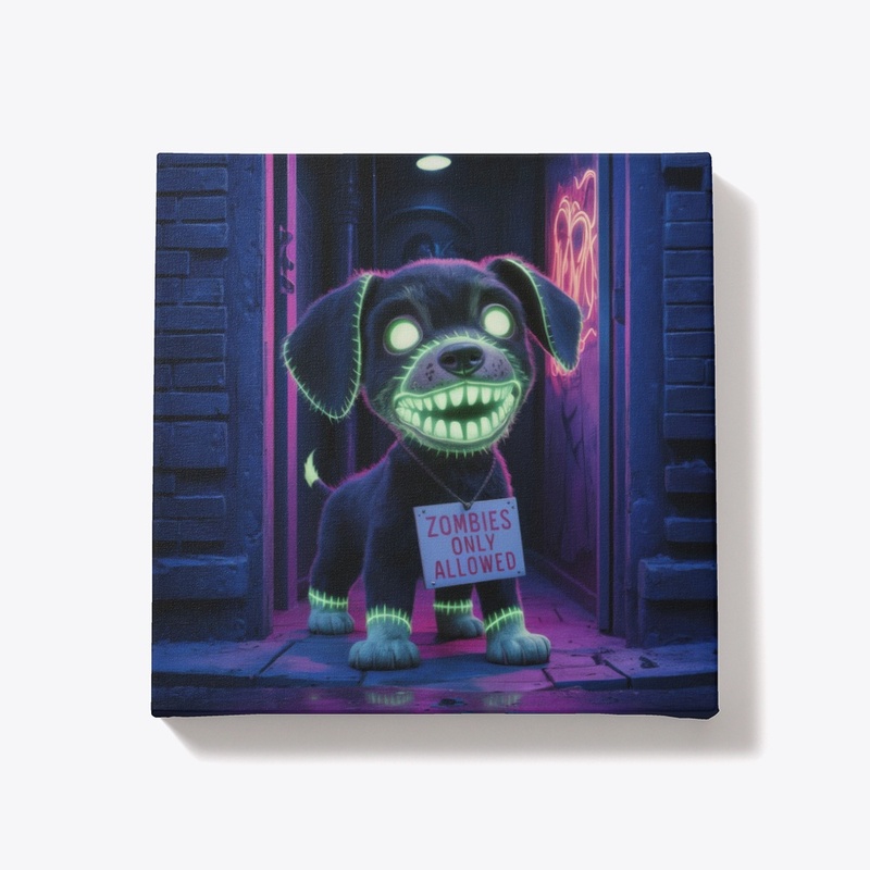 Zombie Dog Canvas - Only for the Undead