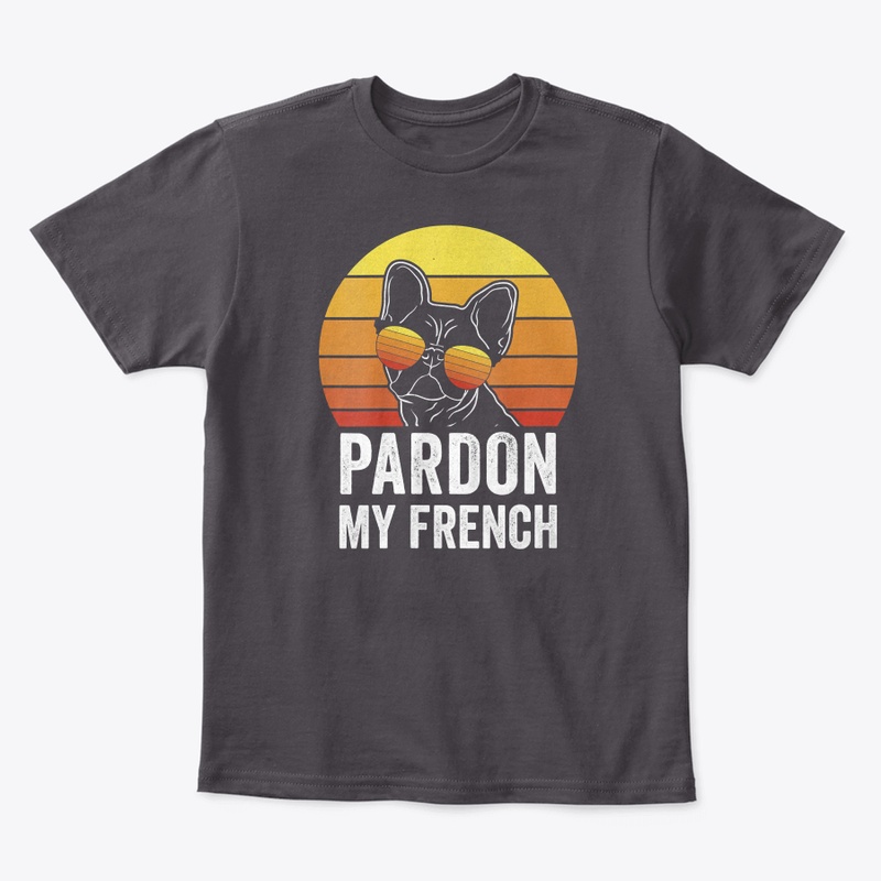 Womens Retro Pardon My French Shirt Dog