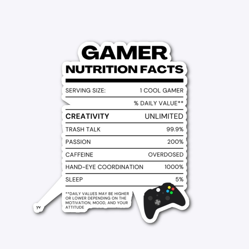 Xbox Gamer Nutrition Facts