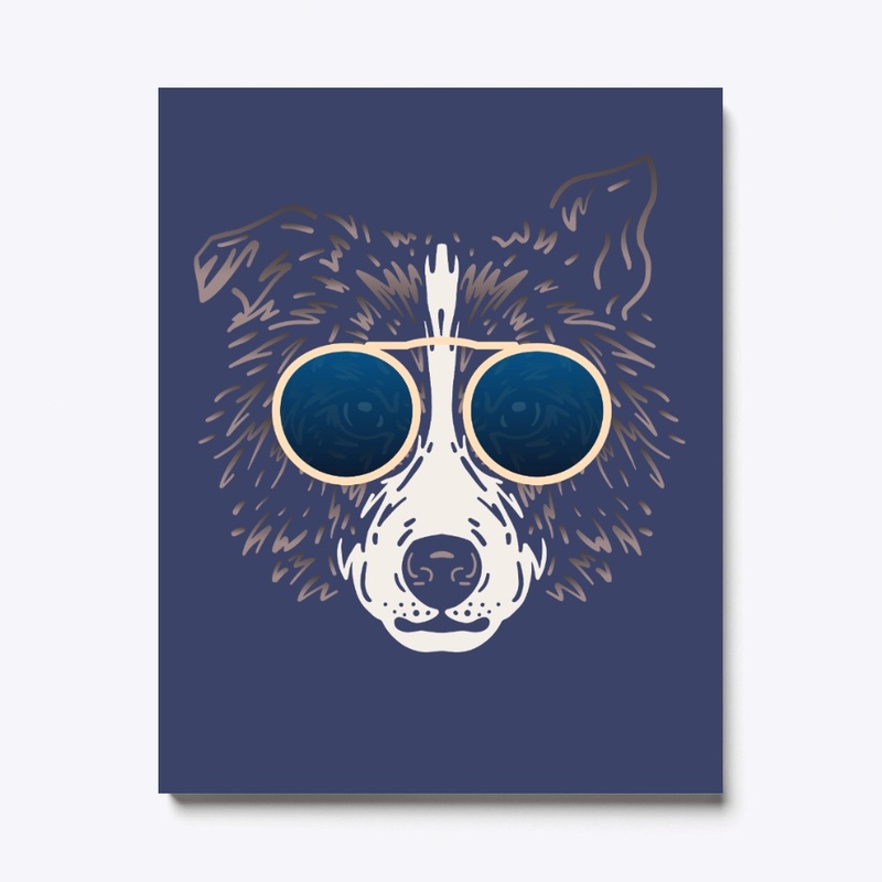 Cute Dog in Sunglasses (Colored+sg08)