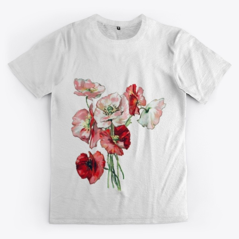 Realistic Red and Pink Flowers Design