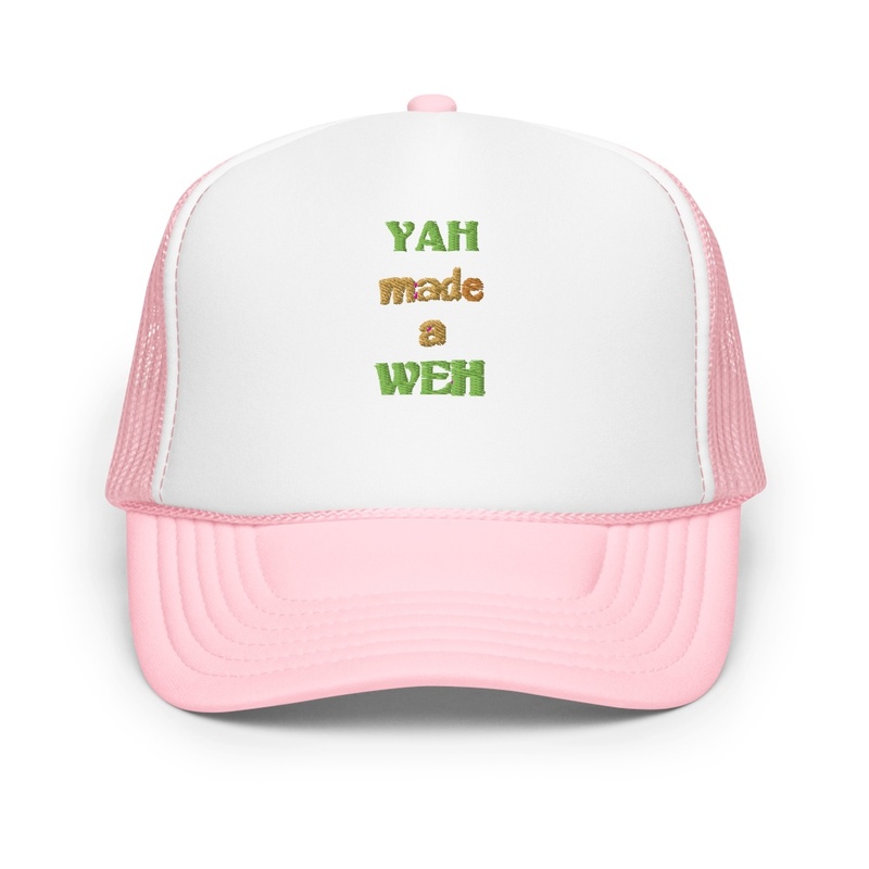 YAH made a WEH Trucker Hat Light Pink