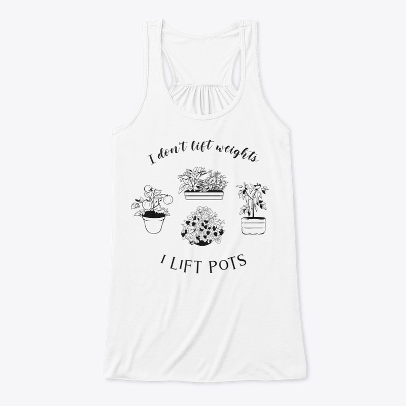 I Don't Lift Weights (black text)