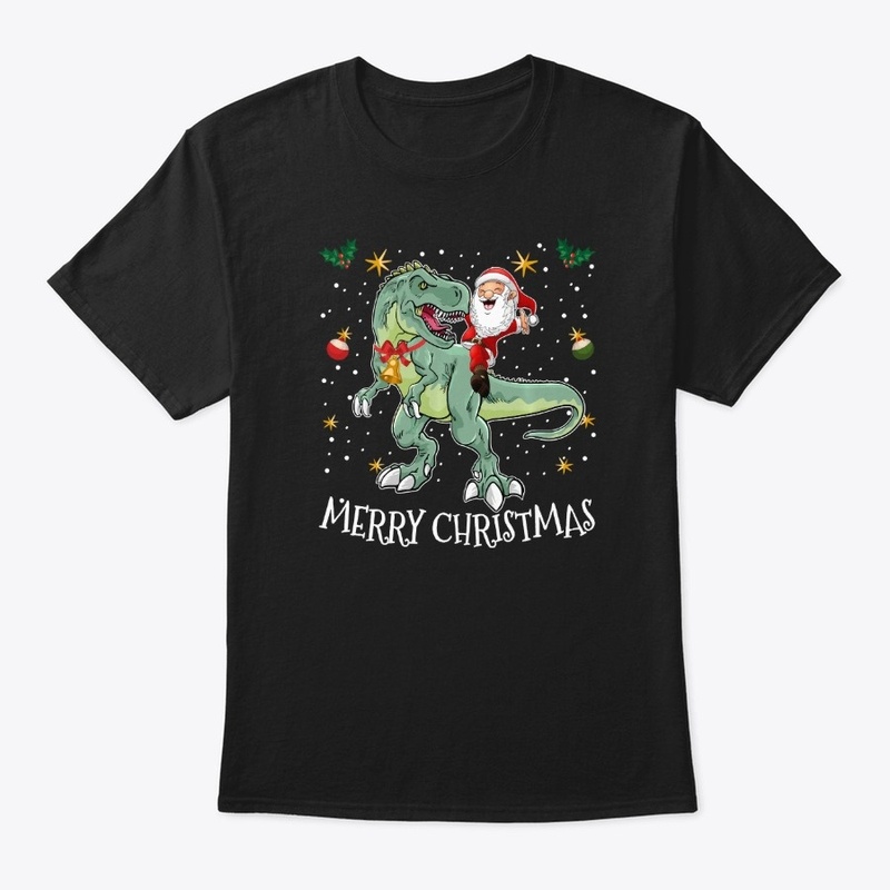 Santa Riding T Rex Christmas S A Dinosau