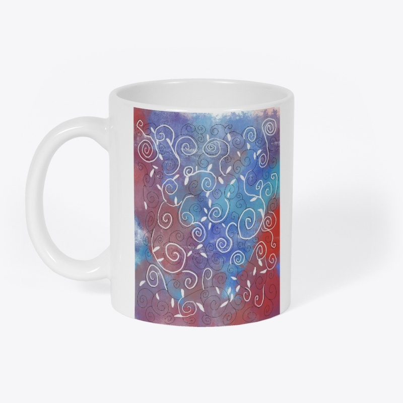 Blue and White Swirls