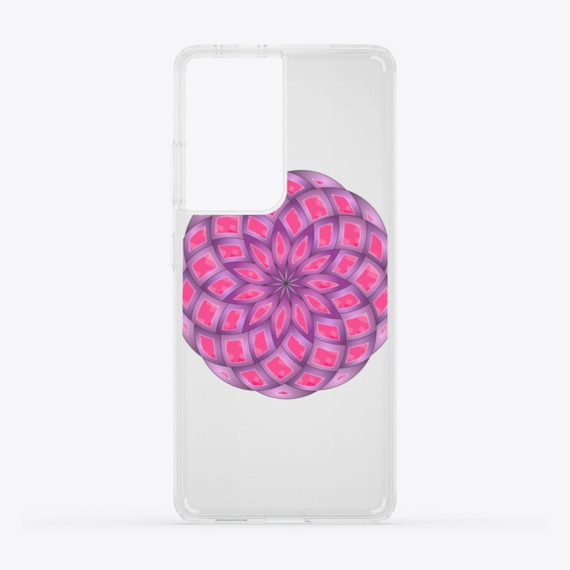 Pink and purple flower design.