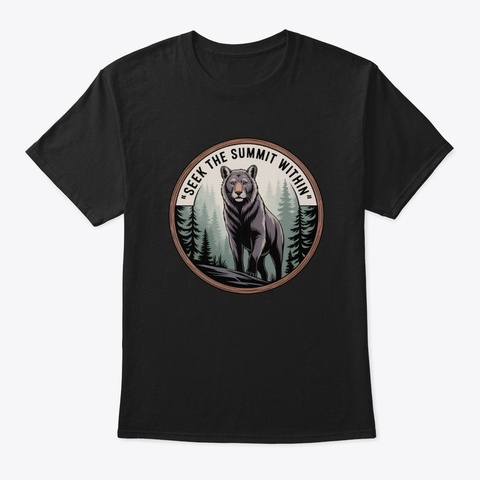 Seek The Summit  Black T-Shirt Front