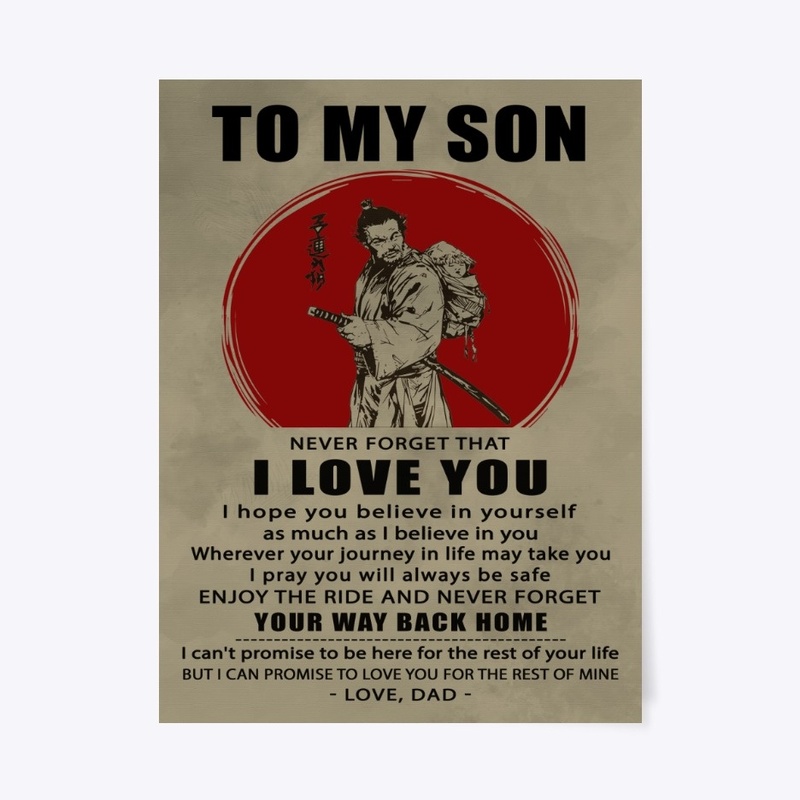 Samurai poster Dad to son