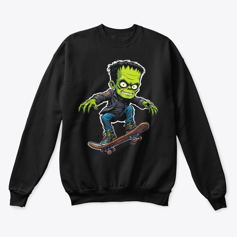 Skater Frankenstein Halloween Tee