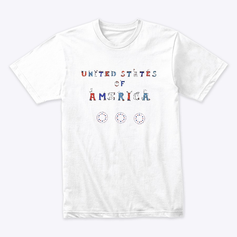 USA United States of America  Word Art