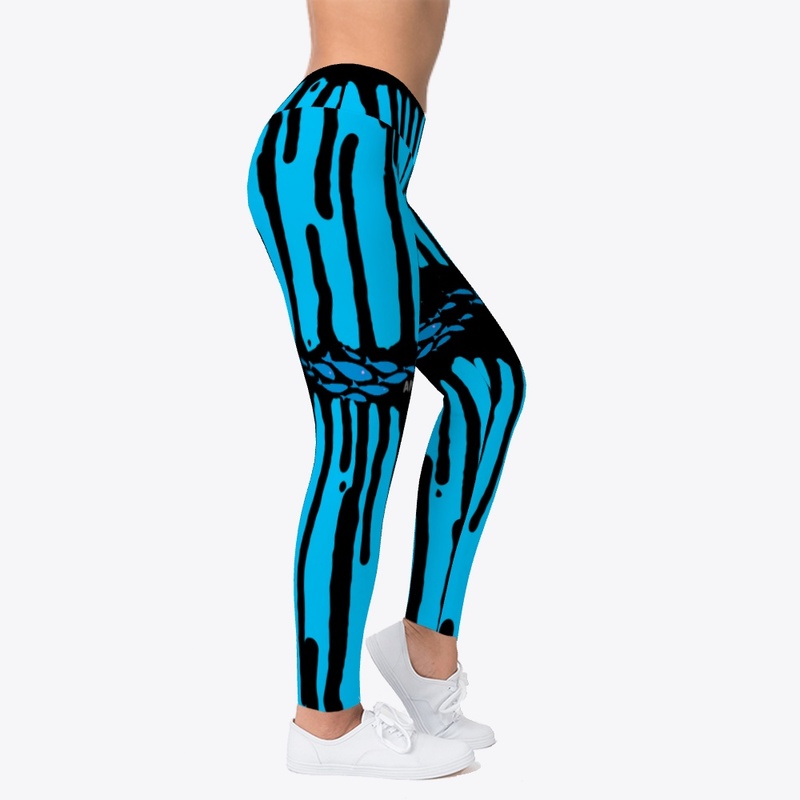 Blue and Black paint dripping