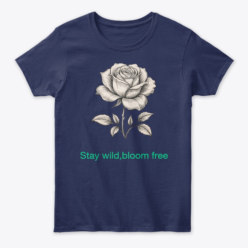 Vintage Rose Illustration T-Shirt