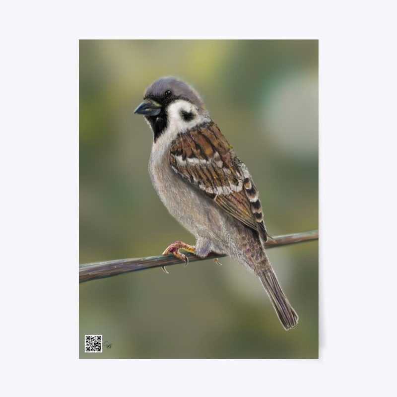 House Sparrow Digital Painting by DAC