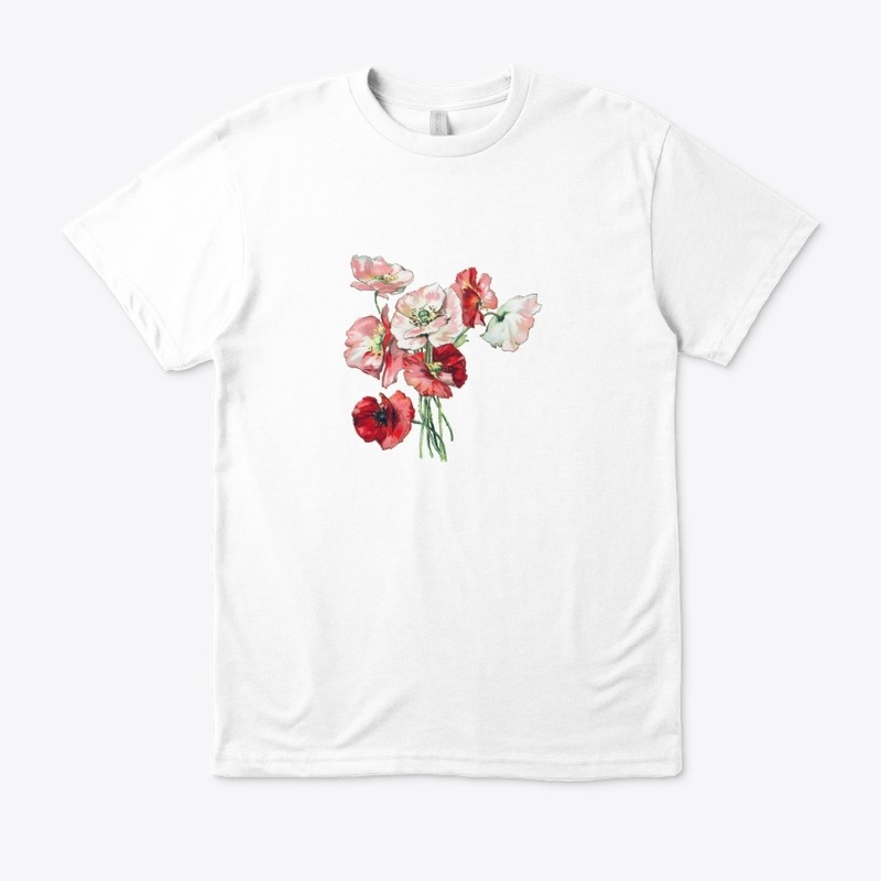 Realistic Red and Pink Flowers Design