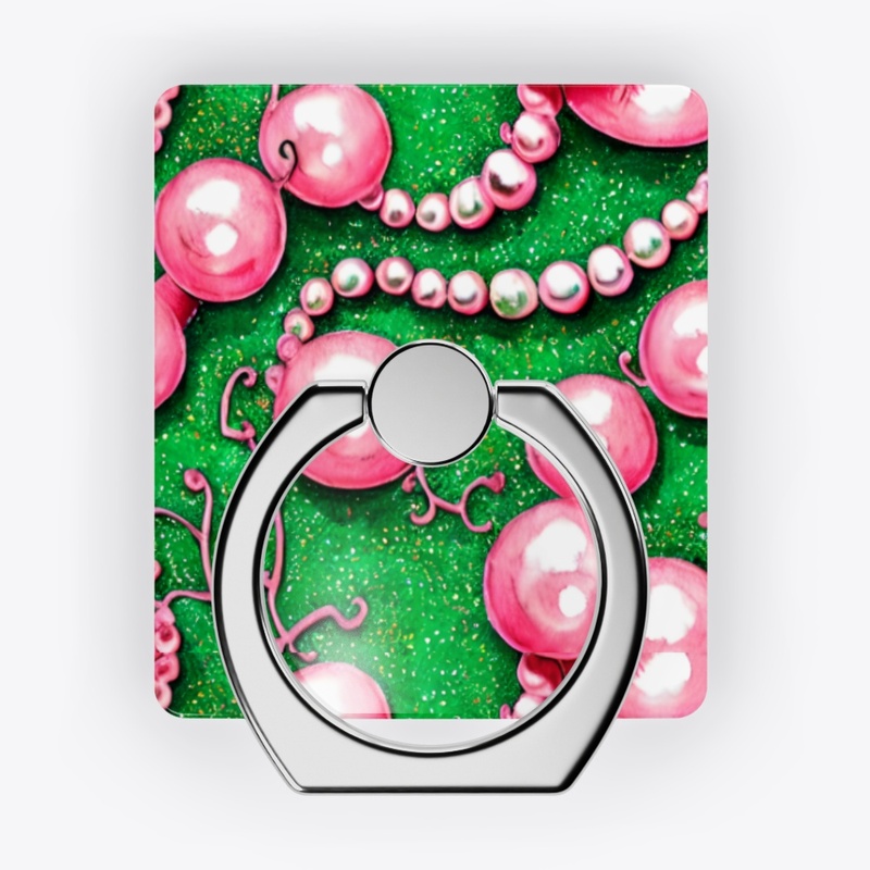 Green Sparkles and Pink Jewels