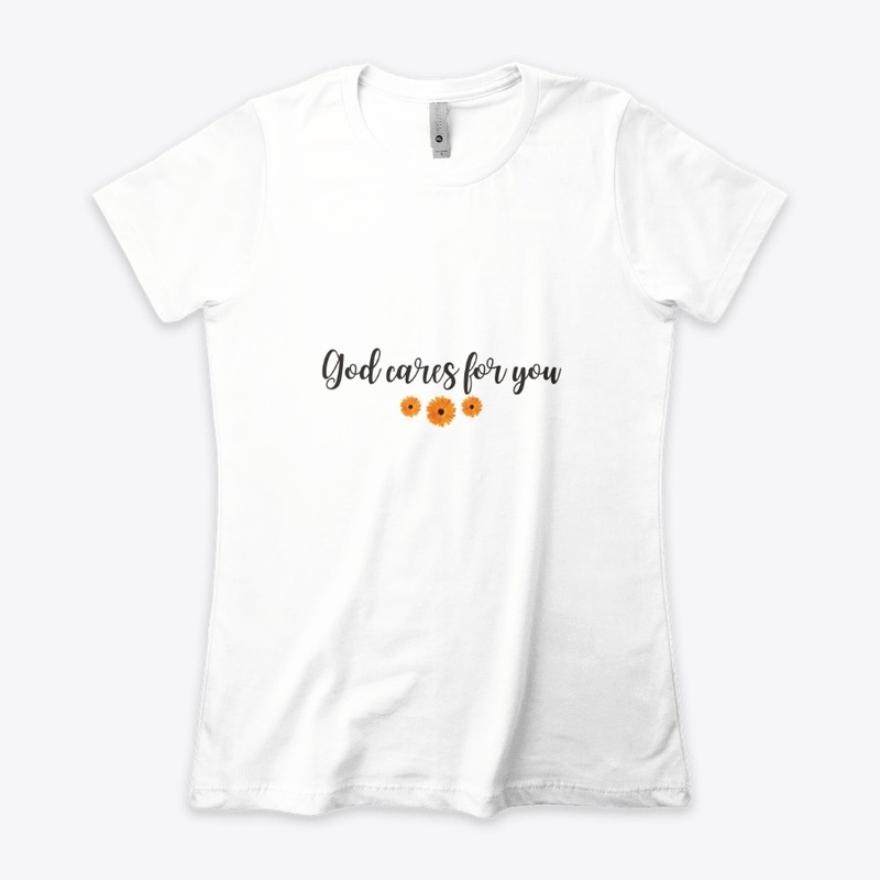 God Cares Calligraphy Sunflower Design