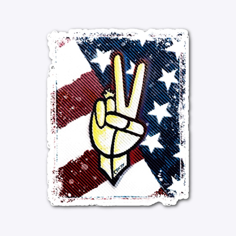 Flag Hand Peace Sign