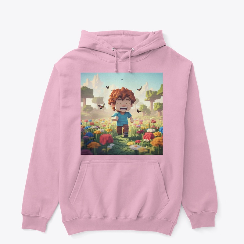 Hoodie (Boy running among flowers)