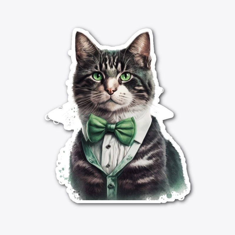 Cat With Green Bowtie St Patrick's Day S
