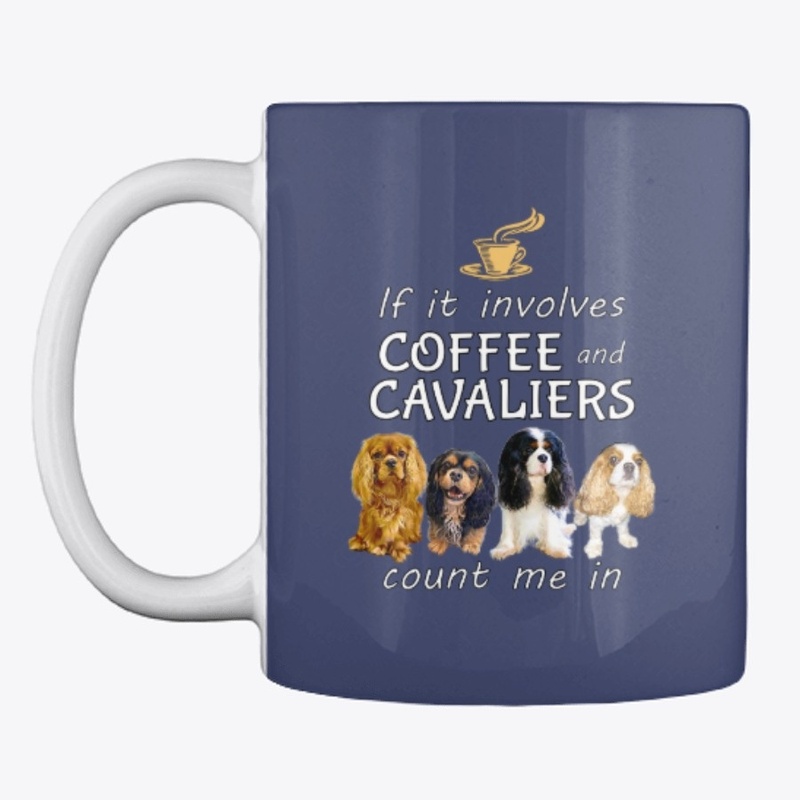 Coffee and Cavalier King Charles Spaniel