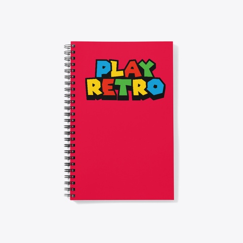 Play Retro Notebook Red T-Shirt Front