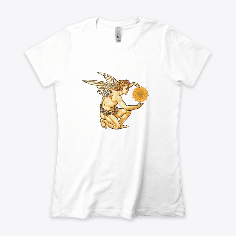 Angel holding a mandala 