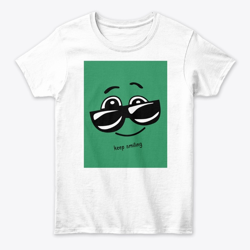 Women's Smiley Face Sunglasses T-Shirt 