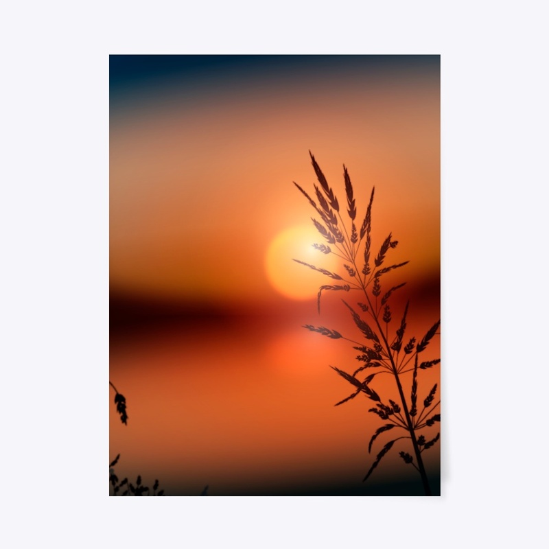 Sunset at the lake | Vector Art by DAC